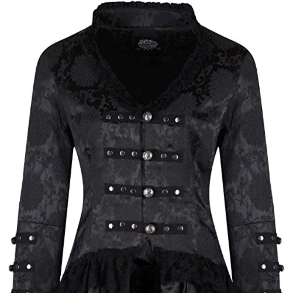 Ruffled Brocade Gothic Victorian Jacket
